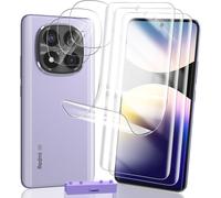 KALANKA-3+3 Pièces Protection Écran pour Xiaomi Redmi Note 14 Pro Plus 5G TPU Film Protection Non Verre Trempé et Protecteur de Caméra, Facile Installer, Anti-Rayures, Anti-Empreintes, HD Doux Film