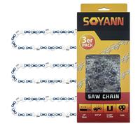 KALANKA-3 Chaînes de Tronçonneuses 35cm, 52 Maillons/Entraineurs, Pas de 3/8"", Jauge 0,043"" (1,1 mm), Chaîne à Faible Rebond Compatible pour Einhell GP-LC 35/36 Li, Bosch AKE 35, Oregon, Dolmar et a