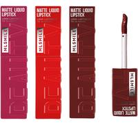Kalanka-3 Colors Matte Liquid Lipstick Set, Velvet Smooth Nude Lip Gloss, Waterproof Moisturizing Long Lasting Highly Pigmented Matte Lip Stain With Gift Box (B)