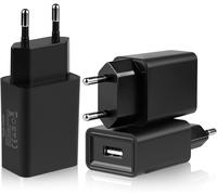 KALANKA-3 Pack Chargeurs USB 5 V 2 A Rapide, Prise Secteur USB pour Smartphone, Tablette, Montre Connect¿¿e, ¿¿couteurs, Routeur WiFi, Lampe LED ¿C Adaptateur Chargeur 5v 2a (Noir)
