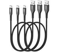 KALANKA-3 Pack USB C Cable 15 Feet 3A USB to USB C Cable Fast Charging Data Sync Compatible with iPhone 15/15Pro/15Pro Max/15Plus, Samsung Galaxy S23/S22/S21,