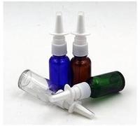 Kalanka-3 Pcs 15 Ml Vide Rechargeable Ambre Verre Nasal Spray Bouteille Pompe Pulvérisateurs Snoot Nettoyant Conteneur Pour Dispensing Médical
