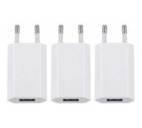KALANKA-3 Pi¿¿ces 5V/1A Chargeurs Muraux USB Ultra-Minces,Prise Secteur USB Universel Compatible pour iPhone, Galaxy, Xiaomi, Sony, Smartphones, iWatch, appareils Photo, MP3, smartwatch, manettes