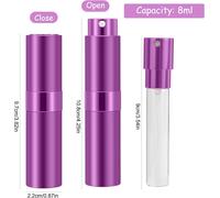 Kalanka-3 Pièces 8ml Flacon Parfum Vide,Boîtier De Pompe À Parfum,Recharge Spray Flacon De Parfum,Pour Voyages, La Vie De Tous,Jours,Rendez-Vous, Fêtes