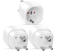 KALANKA-3 Pièces Adaptateur Prise Inde, Adaptateur Voyage Accessoires, EU vers Prise de Type D, Adaptateur de Voyage pour Inde, Népal, Sri Lanka, Mozambique