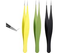 Kalanka-3 Pièces Pince À Épiler Pour Poils Incarnés Dissolvant De Points Noirs En Acier Inoxydable Pince À Épiler De Précision À Sourcils Et Éclats