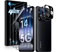 KALANKA-3 Pièces Verre Trempé pour Xiaomi Redmi Note 14 5G avec 2 Pièces Caméra Arrière Objectif Protecteur, Dureté 9H Anti Rayures Film Protection écran, Ultra Résistant Vitre Protection