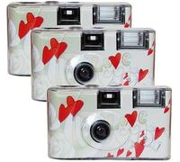 KALANKA-3 x 1A TopShot Flying Hearts édition Appareil Photo jetable (27 Photos, Flash, Paquet de 3)