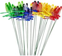 KALANKA-30 PCS Piquets de Libellules de Papillons de Jardin, Libellule de Jardin Ornements de Jardin, Libellules avec Batonnets pour D¿¿coration de Plante, Terrasse Patio, D¿¿coration de Jardin