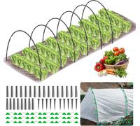 KALANKA-30 Pièces Arceau pour Serre Tunnel, 41CM Support d¿arceaux de Jardin Ajustable en Fibre de Verre Antirouille, Pépinière de Légumes avec Arceau de Jardin, Arceaux de Jardin