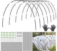 KALANKA-30 Pièces Arceau Serre Tunnel, Cerceau pour Tunnel Jardin,Arceaux Serre de Jardin, Arceaux pour Tentes de Jardin Potager pour La Protection Contre Les Insectes, Les Oiseaux Et Le Gel