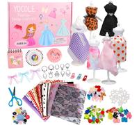 KALANKA-300+ Fashion Design Kit, Création de Mode Couture Enfants, Loisirs Créatifs Activites Manuelles avec Mannequins Accessoire Carnet de Croquis, Cadeau D'anniversaire Fille 8 9 10 11 12 Ans