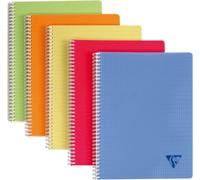Kalanka-328126c Collection Linicolor Fresh Un Cahier À Spirale - A4 21x29,7 Cm - 180 Pages Petits Carreaux - Papier Blanc 90 G - Couverture Polypro Transparent - Couleur Aléatoire