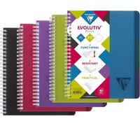 KALANKA-329756C Linicolor Lot de 5 Cahiers Evolutiv'Book - A5+ 16x21 - 240 Pages Détachables Lignées Cadrées - Papier Blanc 90 g - Couverture Polypro Transparent - Couleurs Aléatoires Intensive
