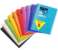 Kalanka-331201cpack Lot De 5 Carnets À Spirales Koverbook Dessin/Croquis - A6 10,5x14,8 Cm - 100 Pages - Papier Dessin Extra Blanc 125 G - Couverture Polypro Couleur Aléatoire