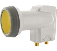 KALANKA-333 Twin LNB 2 participants Sun Protect Digital LNC résistant à la Chaleur Installation Satellite Réception Sat Protection extractible Contre Les intempéries Contacts dorés Gris Clair