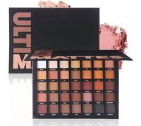 Kalanka-35 Colors Professional Neutral Smokey Eyeshadow Makeup Palette, Matte Shimmer Metallic Black Grey Dark Eye Shadows, Highly Pigmented Long Lasting Waterproof Eye Shadow (Model A)
