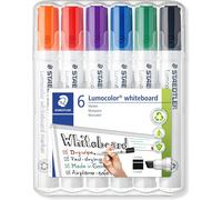 Kalanka-351 B Wp6 St Lumocolor Set De 6 Marqueurs Pour Tableau Blanc Effaçable À Sec Pointe Biseautée 2 À 5 Mm Couleurs Intenses
