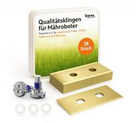 KALANKA-® 36 x Lames de Rechange Premium Titan + vis avec sécurité - Lames compatibles avec Mammotion LUBA, LUBA 2, YUKA, LUBA Mini & YUKA Mini, Conception améliorée de la vis pour Mammotion