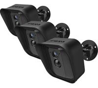 KALANKA-360 Degrés Support de Fixation Murale Ajustable et Peau de Protection en Silicone pour Blink XT Caméra de Sécurité Intérieure/Extérieure (Noir, 3 Ensembles)