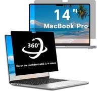 KALANKA-360° Filtre de Confidentialité pour MacBook Pro 14 Pouces (2024-2021, M4/M3/M2/M1), Protecteur d'écran Anti-Espion Anti-Lumière Bleue, Antireflet Filtre Ecran Confidentialité Portable