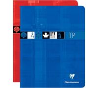 Kalanka-3727c Un Cahier Agrafé De Travaux Pratiques - 17x22 Cm - 80 Pages Grands Carreaux 90 G Et Unies 125 G - Couverture Carte Pelliculée - Couleur Aléatoire