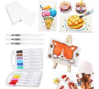 KALANKA-3D Drawing Magic Canvas Sponge, Papier de peinture texture mousse, Kit de peinture à texture magique, Magic Puffy Paint, Foam Texture Blank Painting Paper, Cadeau pour garçons et Filles