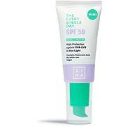 Kalanka-3ina Makeup - The Every Single Day Spf50 (Mini) - Crème Solaire Visage Rayons Uva-Uvb Et La Lumière Bleue - Crème Solaire 50 Avec Acide Hyaluronique - Sunscreen Taille De Voyage - Vegan - Cru