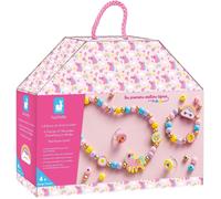 KALANKA-- 4 Bijoux en Bois à Créer Rainbow Land - Les Premiers Ateliers Bijoux - Création de Bijoux DIY - Kit Loisir Créatif Enfant - Apprentissage Motricité Fine et Concentration ¿ Dès 4 ans - J0912
