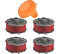 KALANKA-4 Bobine Fil Coupe Bordure Compatible avec Gardena 5364-20,Bobine de Rechange Convient pour Gardena Turbo Trimmer SmallCut 2401, Ø1,65mm 6,1m,avec Capuchon 5328-20(4 Bobine+1 Couvercle)