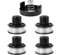 KALANKA-4 bobines de Fil Compatible avec Black + Decker GL250 GL310 GL360 GL360SB,Remplace la Bobine A6226-XJ RS-136-BKP RS-136,avec 1 Couvercle d'arbre 1 Ressort