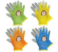 Kalanka-4 Paires Gant Jardinage Enfant, Gants Jardinage Enfant Épais Résistants À L'usure Antidérapants Pour Garçons Filles, Camping, Jardinage, Élevage De Petits Animaux (Hérisson, S, 3-5 Ans)