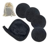 Kalanka-4 Pcs Coton Demaquillant Lavable Fibre De Bambou, 1 Serviette Microfibre Et Un Sac - Disque Demaquillant Reutilisable Et Lingette Demaquillante Lavable