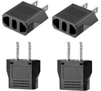 KALANKA-4 Pièces Adaptateur Prise USA de Voyage, France vers US Adapter, Adaptateur USA Prise Allemagne Prise Europe Amérique/Canada/Mexique/Italie/Suisse/Brésil