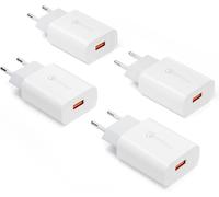 Kalanka-4 Pièces Chargeur Prise Usb, 18w Quick Charge 3.0 Chargeur Rapide Alimentation 6v/3a Secteur Pour Samsung Galaxy S23 A54 A14 A53 S22 Ultra S21 Fe S20 Note 20 10 9 8 Z Flip 4 3 S10 S9 S8 A13 A