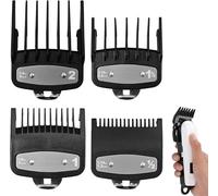 Kalanka-4 Pièces Tondeuse Sabot De Guidage,Tondeuse À Cheveux Limite Peigne,Sabot Tondeuse Pour Longueurs De Coupe Est De 1.5-22 Mm,Housse De Protection Pour Coiffeur Salon Barbier