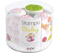 KALANKA-- 4 Tampons Princesse avec Encreur - Stampo Baby - Activité Manuelle Enfant 2 ans, Tampons Bébé - Encre Lavable - Faciles à Manipuler - Cadeau Loisir Créatif - Dès 18 mois - 03809