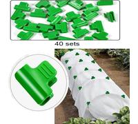 KALANKA-40 Pièces Clips à Effet de Serre, Clips de Serre en Plastique, Serre film Pinces Fixations, Clips en Plastique pour Serre 11mm pour Jardiner Légumes Fruits
