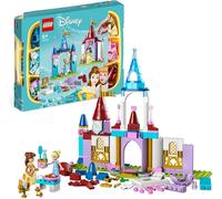 KALANKA-43219 Disney Princess Châteaux Créatifs, Jouet Château avec Mini-Poupées Belle et Cendrillon et Boîte de Rangement en Briques, Enfants, Filles et Garçons 6 Ans