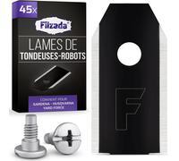KALANKA-® 45x Lames de Tondeuses Robots Carbone, vis incluses - Lame de Rechange pour Tondeuse Longue durée Compatible avec Les tondeuses Robots Husqvarna Automower, Gardena Sileno & Yard Force