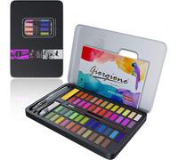 KALANKA-48 Aquarelle Set De Peinture Aquarelle Kit Aquarelle Debutant, Peinture à L'Aquarelle Portable Artiste Fournitures avec Bloc De Papier Aquarelle, Vibrant Et Portable