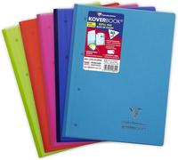Kalanka-4851c Un Bloc De Cours Koverbook Agrafé Grand Côté - A4+ 22,3x29,6 Cm - 160 Pages Détachables Petits Carreaux Avec Marge Perforées 4 Trous - Couverture Polypro - Couleur Aléatoire