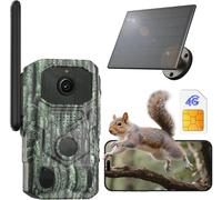 KALANKA-4G¿3 PIR Détection¿ Caméra de Chasse avec Carte SIM,2K Caméra Animaux sans WiFi,940nm Nocturne Infrarouge Invisible,Batterie de 7800 mAh,Détectent 0,1s,120° Angle,Audio Bidirectionnel,GPS IP6