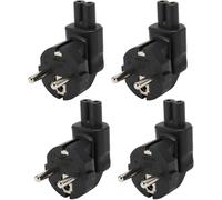 KALANKA-4pcs EU 4.8MM Plug to IEC320 C7 Power Adapter, Coude à 90 Degrés Universel EU Male to IEC320 C7 Female Power Socket Plug Converter, pour Voyager en Europe