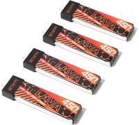 Kalanka-4pcs Lava 450mah 1s 3.8v 75c Lihv Fpv Lipo Battery With Bt2.0 Connector For 1-2s Fpv Tiny Whoop Drone Quadcopters Like Meteor75, Meteor75 Pro, Cetus Pro 1s Brushless Drones, Cetus X 2s Quad