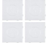 Kalanka-4x Plaques De Perles À Repasser Transparentes Midi 5mm - Lot De Plaques À Brancher 14,5 X 14,5 Cm