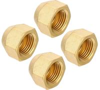 KALANKA-5/8-18Unf Bouchon de Compression en Laiton, 4 Pièces Bouchon de Valve d'Arrêt Externe à 45 Degrés pour Raccord de Tube à Bride pour Climatiseur Hvac