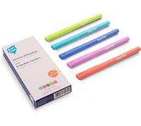 Kalanka-- 5 Feutres Pointe Fine Effaçables À Sec - Pour Set En Silicone Et Tableau Blanc - Couleurs Tendance Pastel: Turquoise \U2013 Corail \U2013 Lime \U2013 Bleu Marine \U2013 Mauve - A Partir De