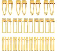 Kalanka-50 Pcs Ensemble De Barrettes Métalliques, 3 Styles Pinces À Cheveux En Alligator En Métal, Barrettes Plates À Bec De Canard Pour Moules De Coulée D'épingles À Cheveux En Résine Acrylique Diy