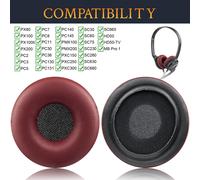 KALANKA-50mm Mousse Coussin Coussinets pour Sennheiser PX80/PX100/PX100II/PX200, PC30/PC36/PC130/PC131/PC140/PC145, PMX100/PMX200, PXC150/PXC250/PXC300, SC30/SC60/SC75/SC230/SC260/SC630/SC660